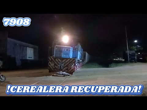 LOCOMOTORA 7908 POR MOCORETA CON !TOLVA CEREALERA RECUPERADA! 21/10/25