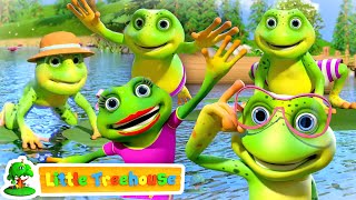 Five Little Speckled Frogs | Frog Song | Nursery Rhymes & Kids Cartoon Songs by Little Treehouse