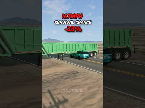 Realistic Crash Simulation Vs. Trailer😲 #shorts