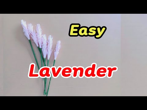 How to make beautiful lavender for crepe paper | DIY easy flower