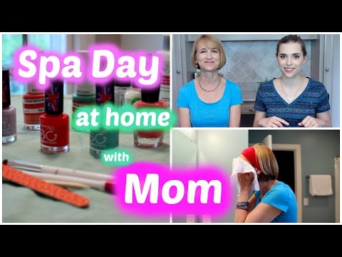 Spa Day at home with Mom! Skincare, nails, and makeup! Video