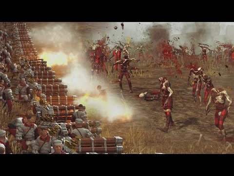 312 HELLBLASTER VOLLEY GUNS vs 6420 ZOMBIES - Total War: WARHAMMER Massive BATTLES