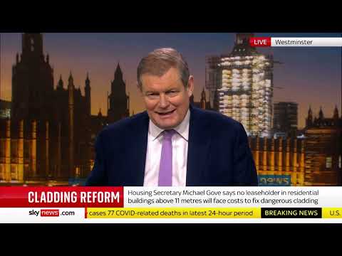 "Sheriff" Michael Gove Takes on Property Developers Over Cladding Jon Craig Take Sky News 10/1/22