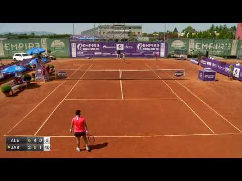 Ons Jabeur's perfect 4-ace service game - 2017 ITF Trnava