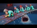 Squid Game Vs Scary Teacher 3D Swim With Shark Or Crossing Glass Platform Bridge Funny Challenge
