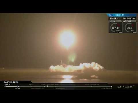 RAW SpaceX ZUMA Launch Classified Star Wars USA GOVT Military payload Breaking News January 7 2018 Video
