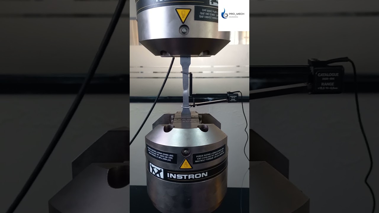 Tensile Testing with Extensometer| INSTRON 8800 | Stress vs Strain Curve |#instron #stresvsstrain