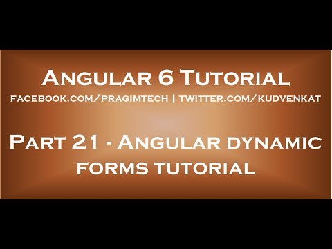 Angular dynamic forms tutorial
