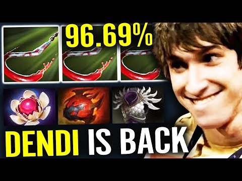 DENDI PUDGE - THE LEGEND IS BACK!! 96.69% Hook in Support Mode Dota 2