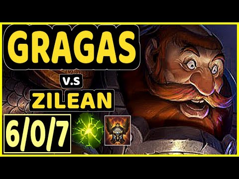 CéOS (GRAGAS) vs ZILEAN - 6/0/7 KDA BOTTOM SUPPORT CHALLENGER GAMEPLAY - BR