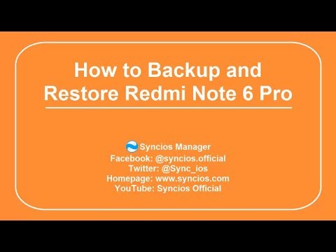 How to Backup and Restore Redmi Note 6 Pro