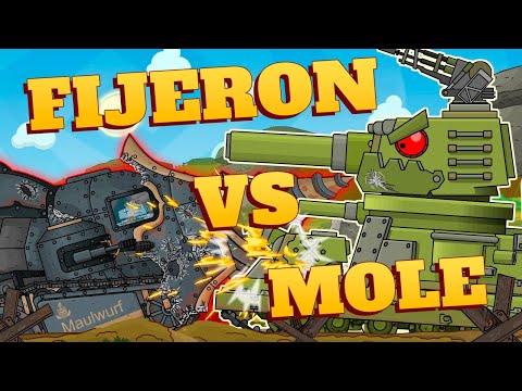 Fijeron vs German Mole - Cartoons about tanks