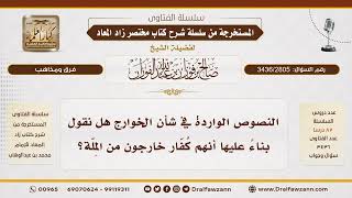 [3436/2805] هل الخوارج كفار خارجون من الملة؟