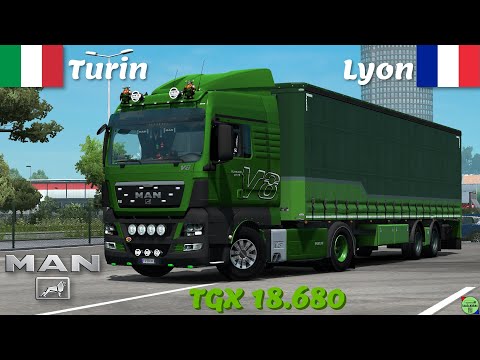 ETS 2 1.36●MAN TGX E6 2015●Turin,Italy-Lyon,France