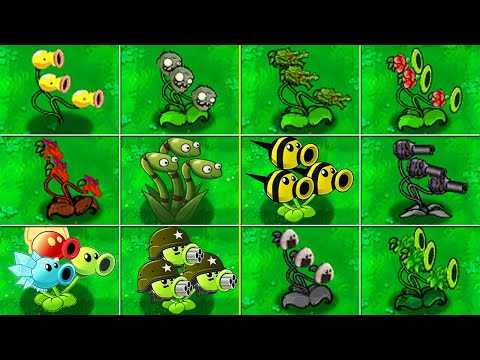 100% All Threepeater vs All Zombotany 2 in Plants vs Zombies Mod