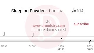 Gorillaz - Sleeping Powder Drum Score