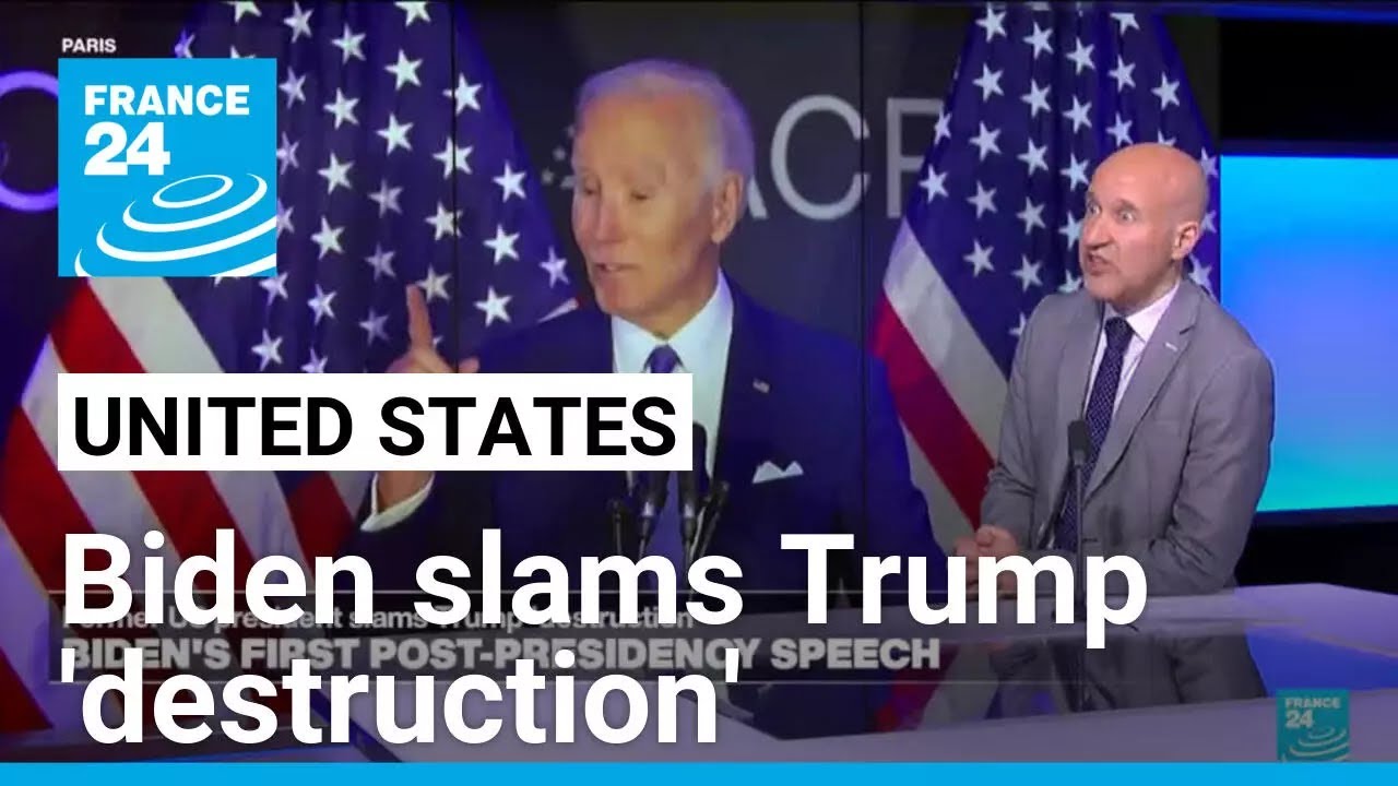 Biden condemns Trump over social security in first post-presidency speech • FRANCE 24 English