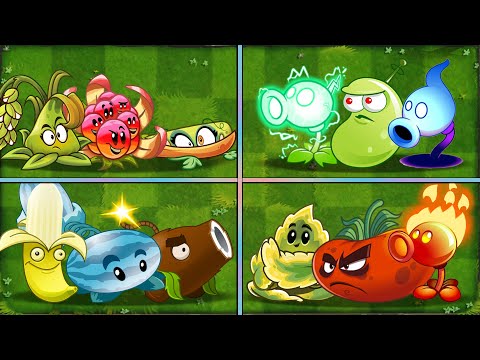 Random 4 Team Plants Battlez - Who Will Win? - PvZ 2 Team Plants vs Team Plants