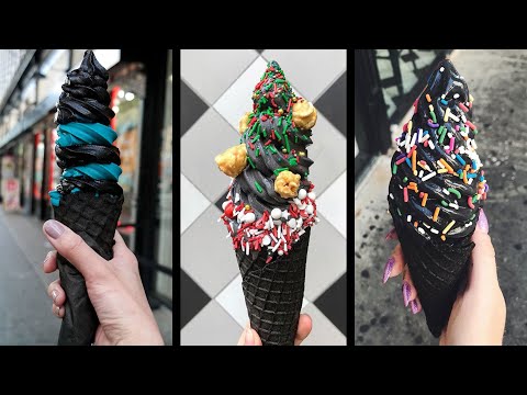 أغرب ايس كريم بالعالم أشد من سواد الليل | جمانة