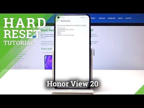 How to Hard Reset Honor View 20 - Wipe Data by Settings