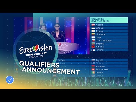 The qualifiers announcement of the first Semi-Final of the 2018 Eurovision Song Contest