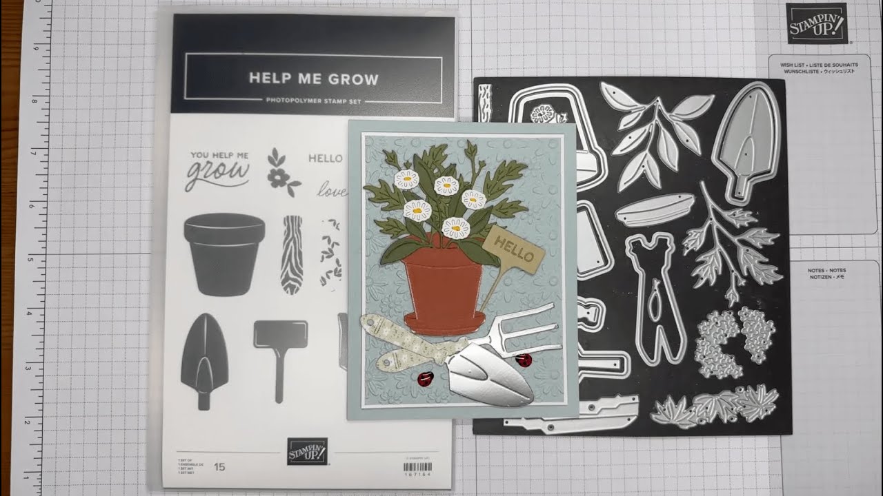 Stampin’ Up! Help Me Grow Hello Card Tutorial #diy #patternedpaper #papercrafting #cardmaking