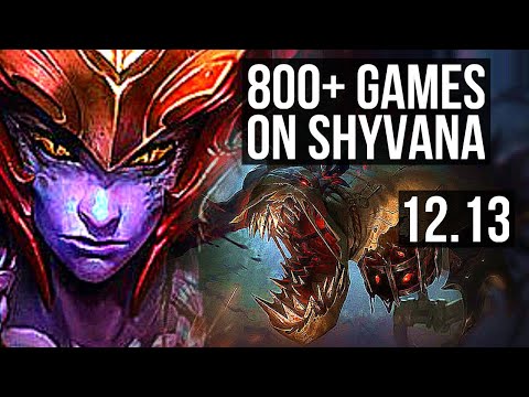 SHYVANA vs FIDDLESTICKS (JNG) | 800+ games, Legendary | NA Diamond | 12.13