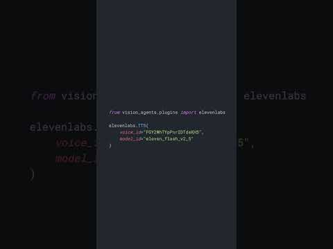 ElevenLabs with Vision Agents: Add  Text-to-Speech in a few lines of code #ai #voiceai #llm #python thumbnail