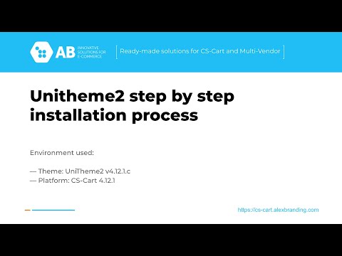 Unitheme2 (design theme) installation for CS-Cart 4.12+