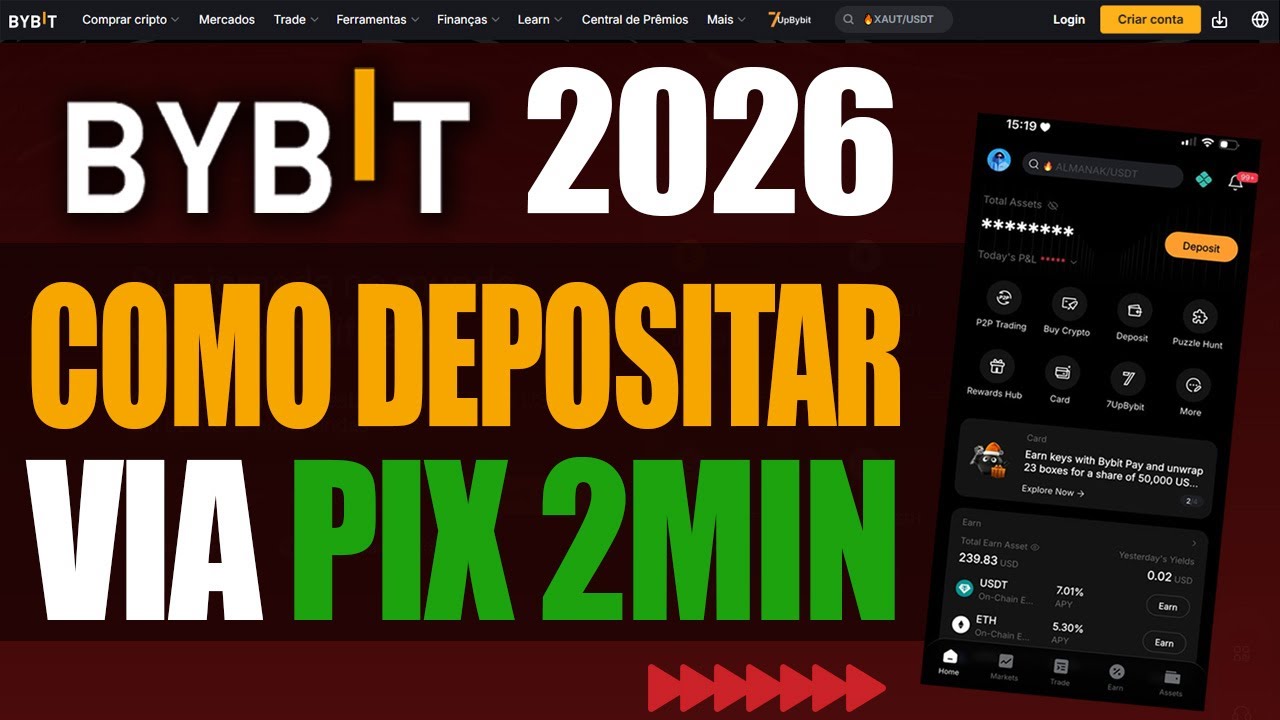 BYBIT CELULAR - COMO DEPOSITAR VIA PIX FÁCIL e RÁPIDO (PASSO A PASSO)