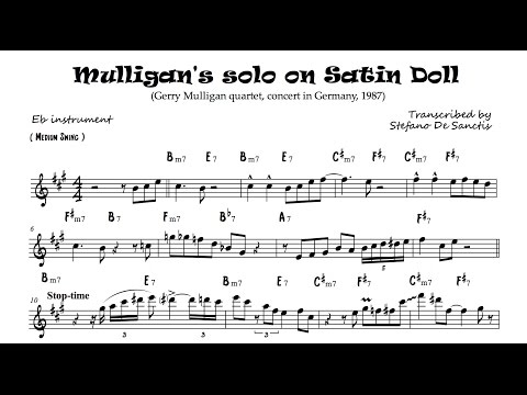 Gerry Mulligan's solo transcription on Satin Doll