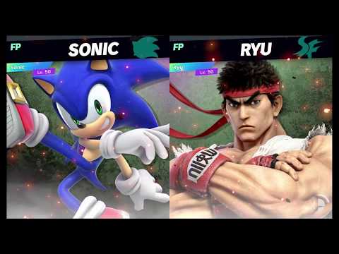 Super Smash Bros Ultimate Amiibo Fights   Request #10465 Sonic vs Ryu Stamina battle