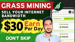 Grass Free Crypto Mining | Sell Your Internet Bandwidth Earn Money | Grass Airdrop 2024