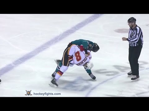 Joe Colborne vs Mirco Mueller