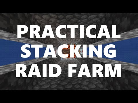 Minecraft Elegance: Practical Stacking Raid Farm (128k dph, Java 1.16*-1.20)