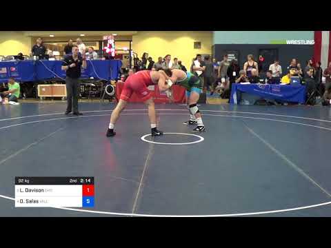 2018 FS WTT Challenge/UWW Juniors 92 Quarter-Finals - Lucas Davison (Chic) Vs. Danny Salas (Vall).