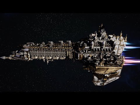 Imperial Navy vs Tau Protector Fleet - Skalgrim Mod - Massive Battle - Battlefleet Gothic Armada 2