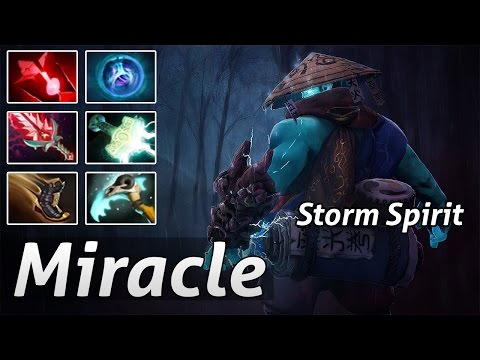 Super Carry Storm Spirit vs 7 Slot Anti Mage by Miracle - Dota 2 Epic Moments