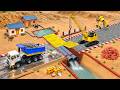 DIY Mini Tractor And Crane Build A Road With An Automatic Drainage System Science Project