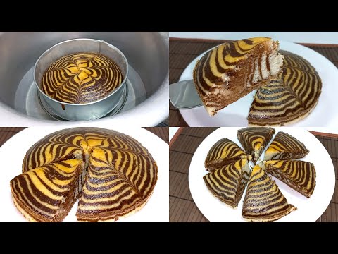 Chocolate Marble Cake Recipe without Egg and Butter (No Oven) 🍰🎂 Super Soft Zebra Print Cake