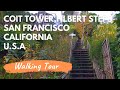 USA Walking Tours - filbert steps, Coit Tower - San Francisco, California