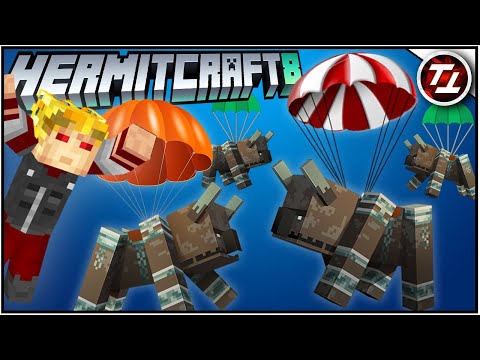 Air Dropping 70 RAVAGERS! - Hermitcraft 8: #18
