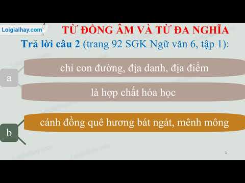 Soạn bài Thực hành Tiếng Việt trang 92 SGK Ngữ văn 6 tập 1 Kết nối tri thức với cuộc sống chi tiết | Soạn văn 6 - KNTT chi tiết