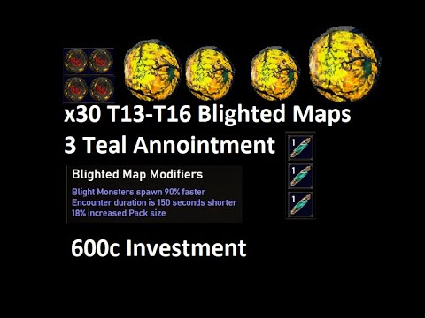 [3.25 Necro Settler] x30 T13-T16 Blighted Maps