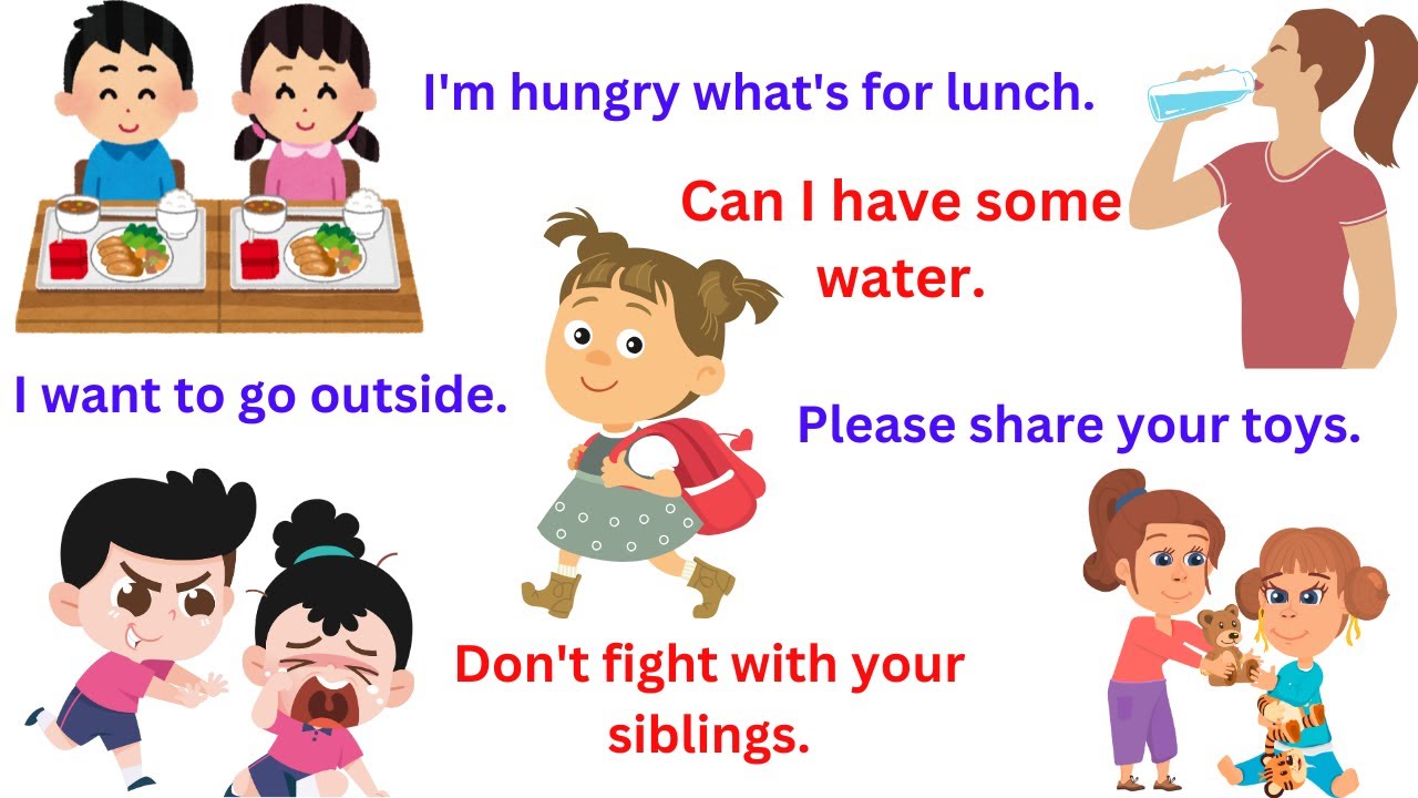 Speak English with kids | Spoken English for kids | Daily use English Sentences