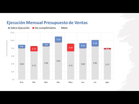 Resalta el nivel de cumplimiento de una meta | Gráfica Dinámica de Barras