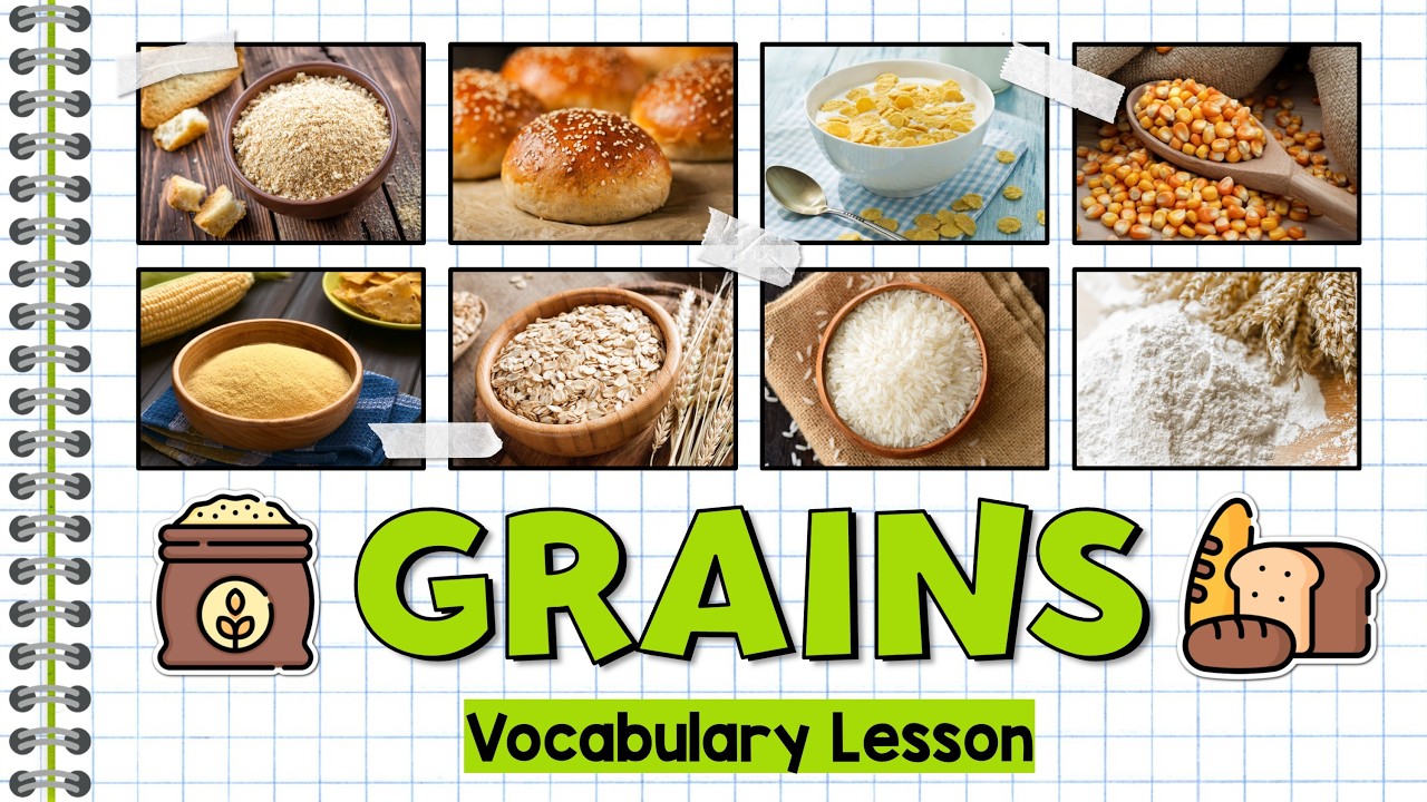Vocabulario de Granos en Inglés - Grains | Food Vocabulary Lesson | Lección de Comida en Inglés