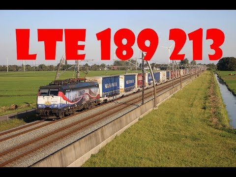 LTE 189 213 (Vlaggenloc) met Poznan-Shuttle langs Hardinxveld-Giessendam!