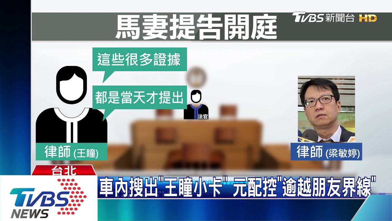 王瞳槓正宮開庭 被曝寫情書給馬俊麟