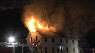 preview picture of video '3 alarm fire in Central Falls, RI'